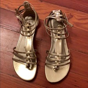 Gold sandal, only worn once